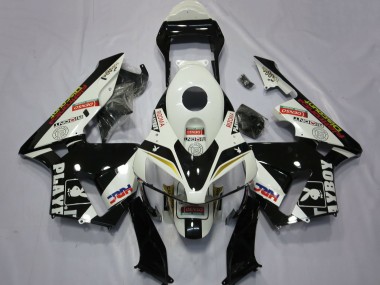 Purchase 2003-2004 White Yellow Glossy Black HRC Playboy Honda CBR600RR Motorcycle Fairings UK