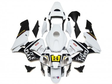 Purchase 2003-2004 White Yellow Glossy Black Playboy 14 Honda CBR600RR Motorcycle Fairings UK