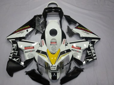 Purchase 2003-2004 White Yellow Glossy Black Playboy Style Honda CBR600RR Motorcycle Fairings UK