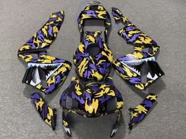 Purchase 2003-2004 Purple Yellow Camouflage Shark Honda CBR600RR Motorcycle Fairings UK