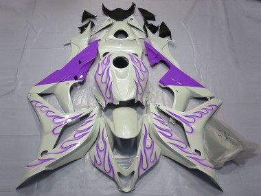 Purchase 2007-2008 White Purple Flame Honda CBR600RR Motorcycle Fairings UK