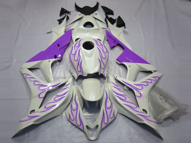 Purchase 2007-2008 White Purple Flame Honda CBR600RR Motorcycle Fairings UK