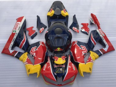 Purchase 2013-2023 Dark Blue Yellow Red Bull Honda CBR600RR Motorcycle Fairings UK