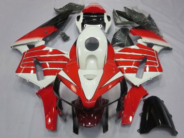 Purchase 2005-2006 White Red Black Large Stripe Honda CBR600RR Motorcycle Fairings UK