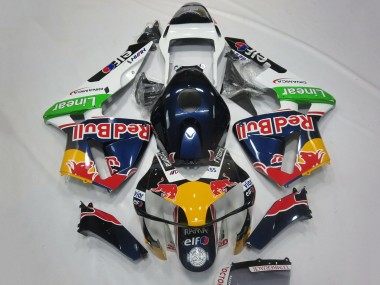 Purchase 2003-2004 White Blue Yellow Green Red Bull Design Honda CBR600RR Motorcycle Fairings UK