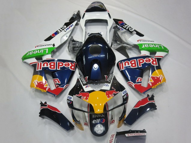 Purchase 2003-2004 White Blue Yellow Green Red Bull Design Honda CBR600RR Motorcycle Fairings UK