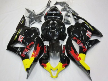 Purchase 2009-2012 Glossy Black Yellow Red Bull Honda CBR600RR Motorcycle Fairings UK