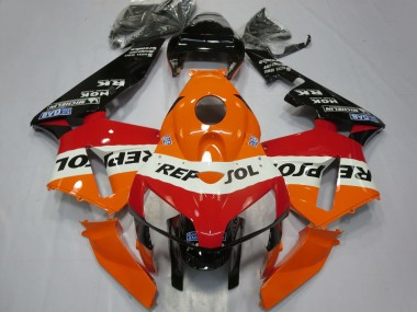 Purchase 2005-2006 Orange White Red Glossy Black Repsol Honda CBR600RR Motorcycle Fairings UK