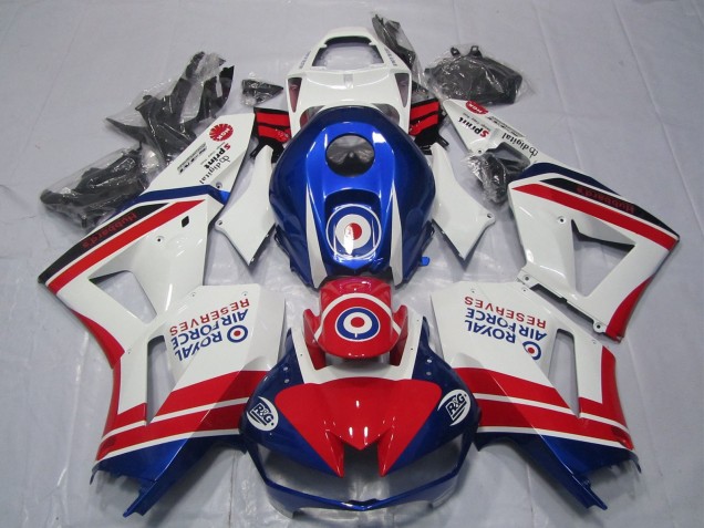 Purchase 2013-2023 White Red Blue Royal Air Force Honda CBR600RR Motorcycle Fairings UK