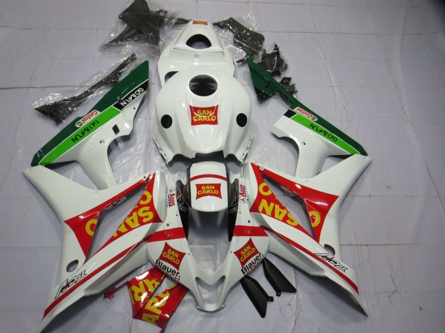 Purchase 2007-2008 White Red Green Yellow San Carlo Honda CBR600RR Motorcycle Fairings UK