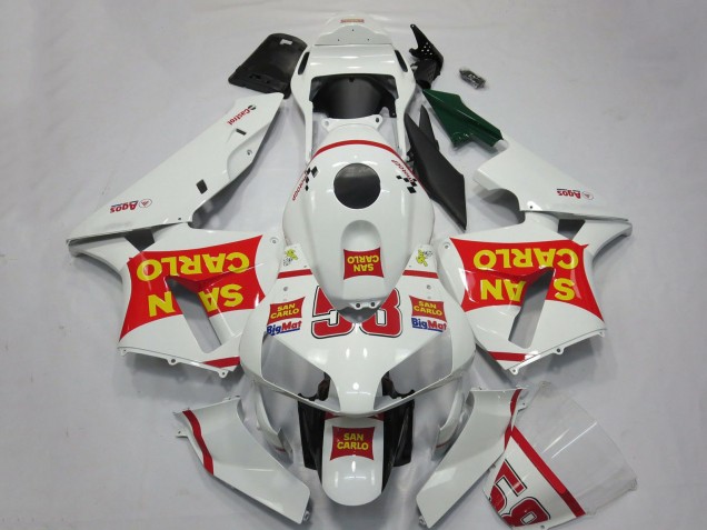 Purchase 2003-2004 White Red Yellow San Carlo 58 Honda CBR600RR Motorcycle Fairings UK