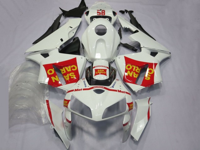 Purchase 2005-2006 White Red Yellow San Carlo 58 Honda CBR600RR Motorcycle Fairings UK