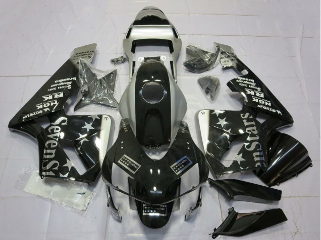 Purchase 2003-2004 Silver Glossy Black SevenStars Honda CBR600RR Motorcycle Fairings UK