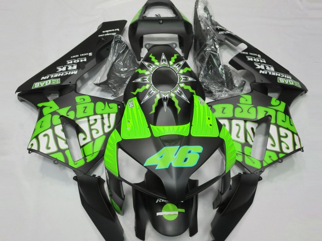 Purchase 2003-2004 Green Glossy Black Rossi Repsol Honda CBR600RR Motorcycle Fairings UK