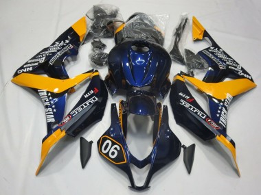 Purchase 2007-2008 Orange Blue Glossy Black Honda CBR600RR Motorcycle Fairings UK