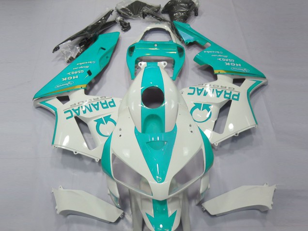 Purchase 2005-2006 White Teal Pramac Honda CBR600RR Motorcycle Fairings UK