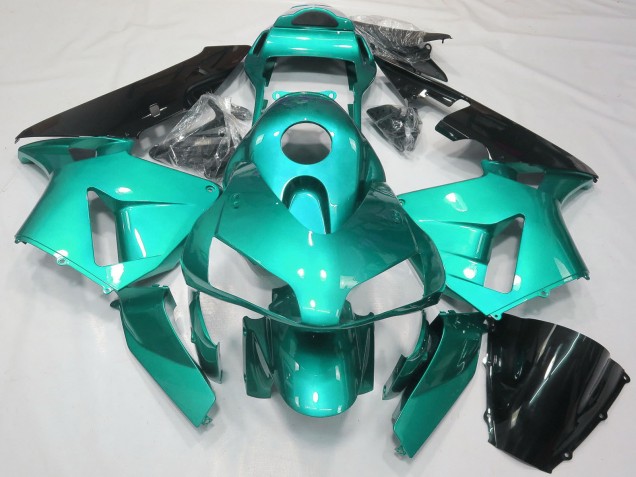 Purchase 2003-2004 Teal Blue Glossy Black Honda CBR600RR Motorcycle Fairings UK