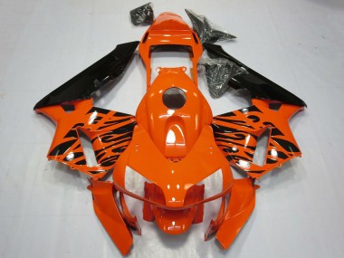 Purchase 2003-2004 Orange Glossy Black Tribal Honda CBR600RR Motorcycle Fairings UK