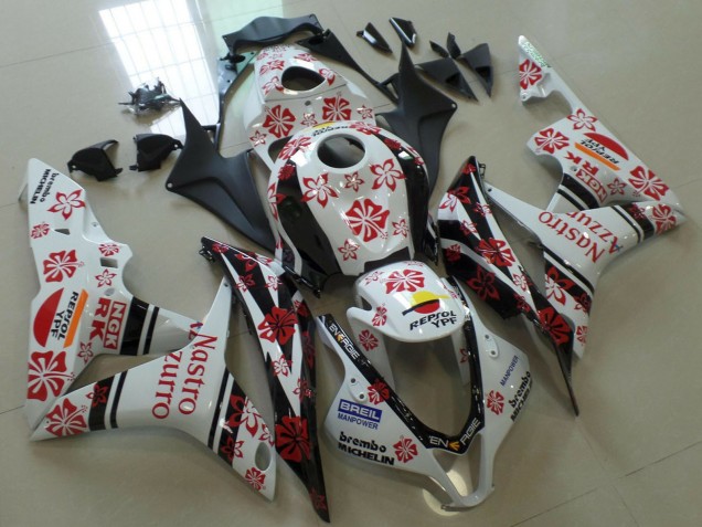 Purchase 2007-2008 White Red Black Nastro Azzurro Honda CBR600RR Motorcycle Fairings UK