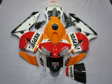 Purchase 2003-2004 Orange White Red Glossy Black Repsol Honda CBR600RR Motorcycle Fairings UK
