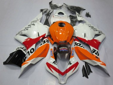 Purchase 2009-2012 Orange White Red Glossy Black Repsol Honda CBR600RR Motorcycle Fairings UK