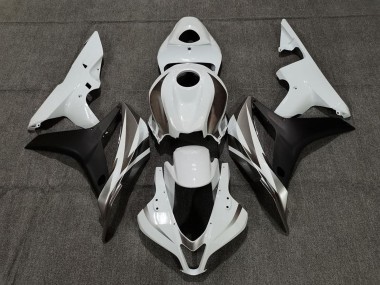 Purchase 2007-2008 White Matte Black Honda CBR600RR Motorcycle Fairings UK