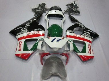 Purchase 2002-2003 White Red Green Glossy Black CBR Castrol Michelin 17 Honda CBR954RR Motorcycle Fairings UK
