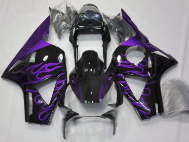 Purchase 2002-2003 Glossy Black Purple Flame Honda CBR954RR Motorcycle Fairings UK