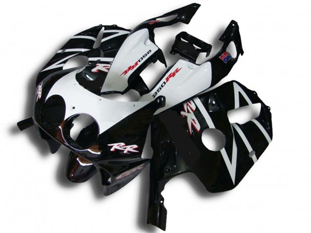Purchase 1990-1998 Glossy Black White RR Honda CBR250RR Motorcycle Fairings UK