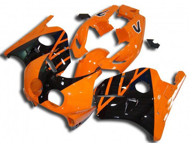 Purchase 1990-1998 Orange Glossy Black Honda CBR250RR Motorcycle Fairings UK
