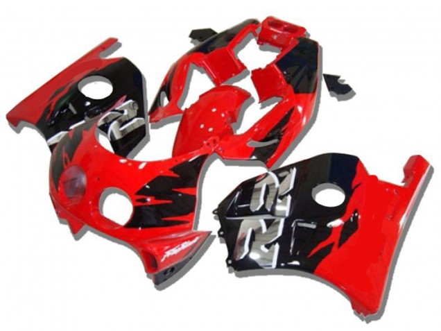 Purchase 1990-1998 Red Glossy Black Silver RR Honda CBR250RR Motorcycle Fairings UK