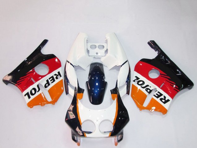 Purchase 1990-1998 Orange White Red Glossy Black Repsol Honda CBR250RR Motorcycle Fairings UK