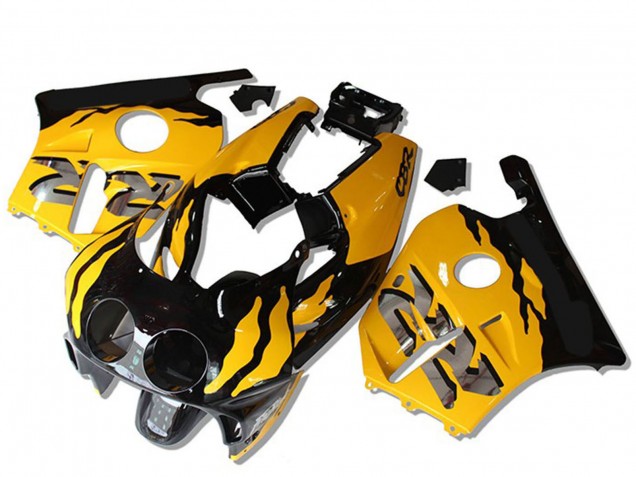 Purchase 1990-1998 Yellow Glossy Black RR Honda CBR250RR Motorcycle Fairings UK