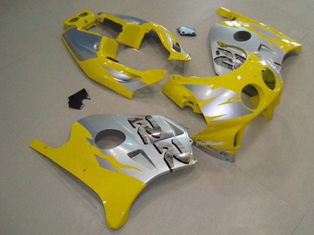 Purchase 1990-1998 Silver Yellow Honda CBR250RR Motorcycle Fairings UK