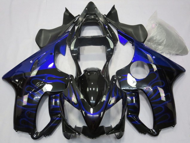Purchase 2001-2003 Glossy Black Blue Flame Honda CBR600 F4i Motorcycle Fairings UK