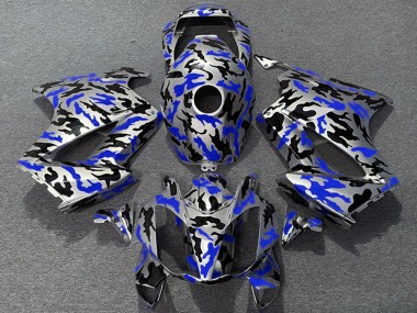 Purchase 2002-2013 Blue Camouflage Honda VFR 800 Motorcycle Fairings UK