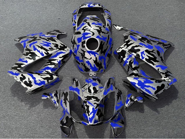 Purchase 2002-2013 Blue Camouflage Honda VFR 800 Motorcycle Fairings UK