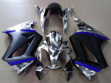 Purchase 2002-2013 Grey Camouflage Blue Matte Black Honda VFR 800 Motorcycle Fairings UK
