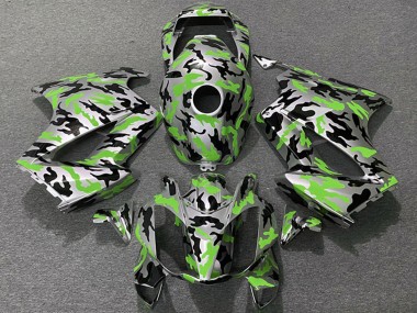 Purchase 2002-2013 Green Camouflage Honda VFR 800 Motorcycle Fairings UK