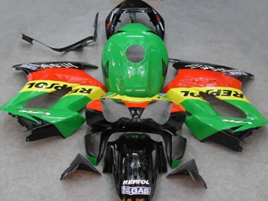 Purchase 2002-2013 Green Yellow Red Black Repsol Honda VFR 800 Motorcycle Fairings UK