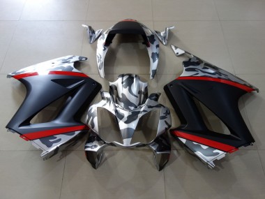 Purchase 2002-2013 Grey Camouflage Red Matte Black Honda VFR 800 Motorcycle Fairings UK