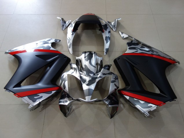 Purchase 2002-2013 Grey Camouflage Red Matte Black Honda VFR 800 Motorcycle Fairings UK