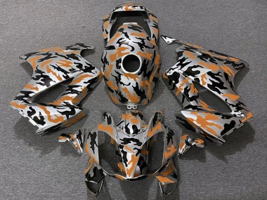 Purchase 2002-2013 Orange Camouflage Honda VFR 800 Motorcycle Fairings UK