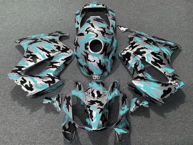 Purchase 2002-2013 Teal Camouflage Honda VFR 800 Motorcycle Fairings UK