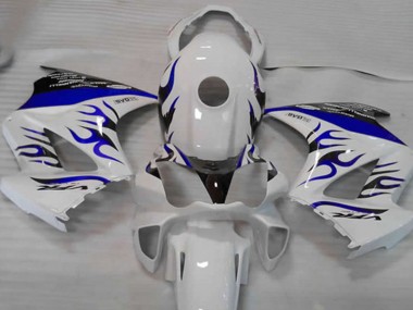 Purchase 2002-2013 White Blue Flame Honda VFR 800 Motorcycle Fairings UK