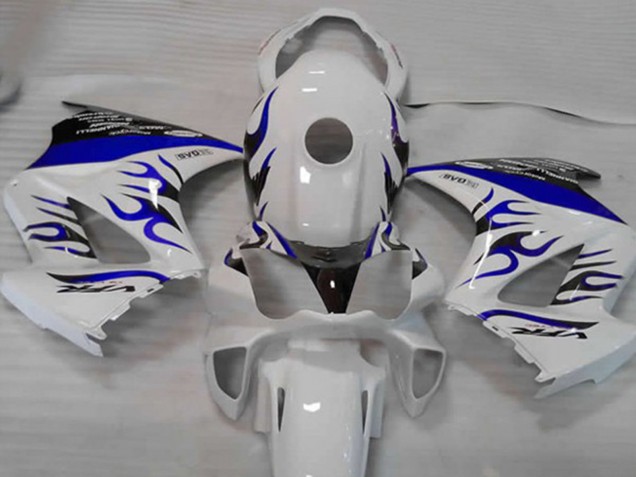 Purchase 2002-2013 White Blue Flame Honda VFR 800 Motorcycle Fairings UK