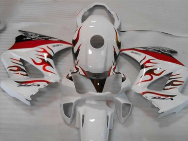 Purchase 2002-2013 White Red Flame Honda VFR 800 Motorcycle Fairings UK