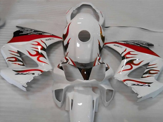 Purchase 2002-2013 White Red Flame Honda VFR 800 Motorcycle Fairings UK