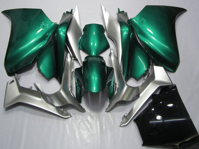 Purchase 2010-2014 Silver Seafoam Green Honda VFR 1200 Motorcycle Fairings UK