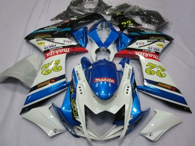 Purchase 2007-2008 White Blue Red Black Motul 22 Suzuki GSXR 1000 Motorcycle Fairings UK